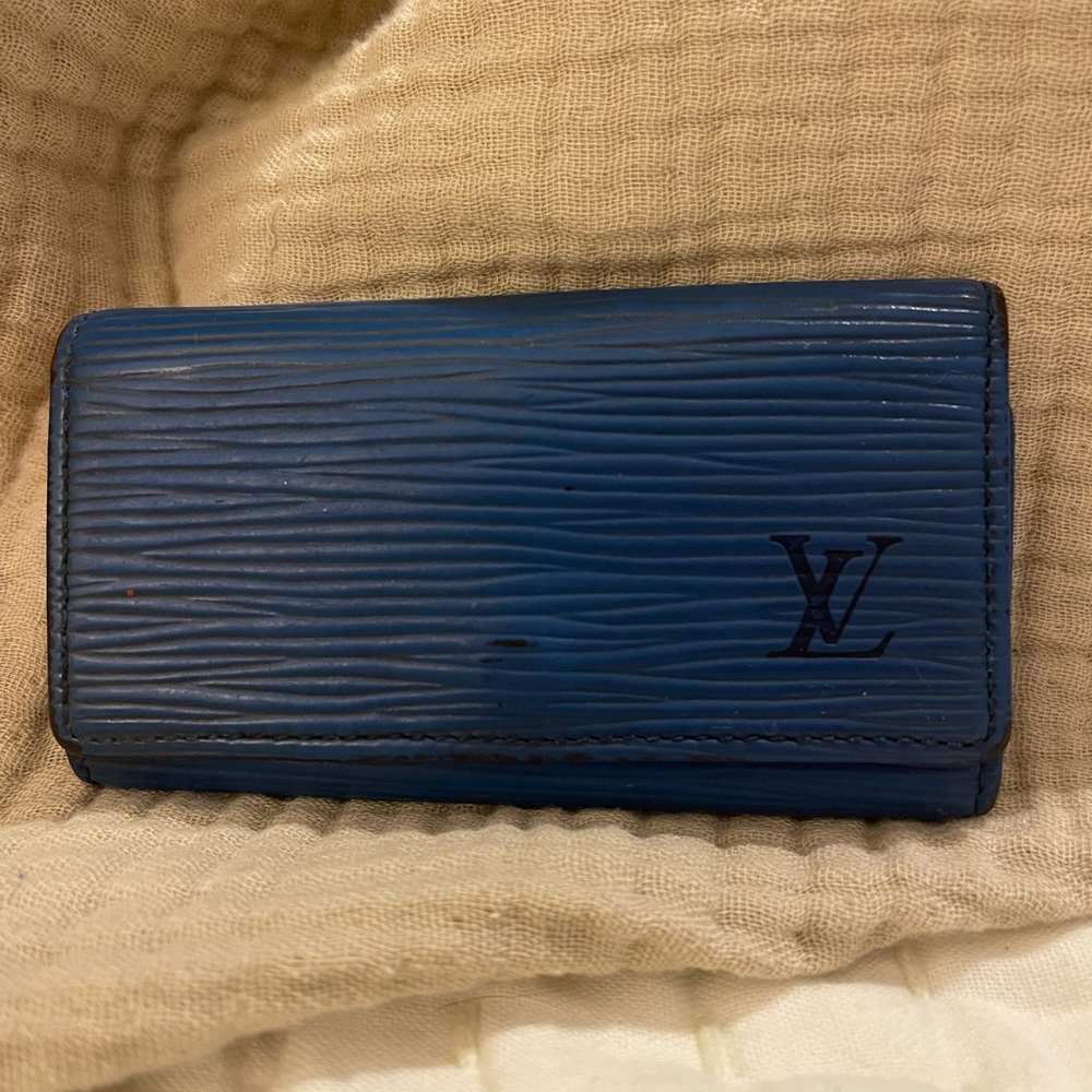 Louis Vuitton Blue Epi Leather Key/Wallet